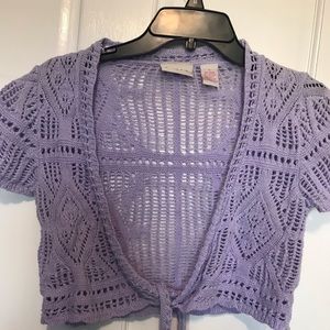 Lavender Crochet Cover Up